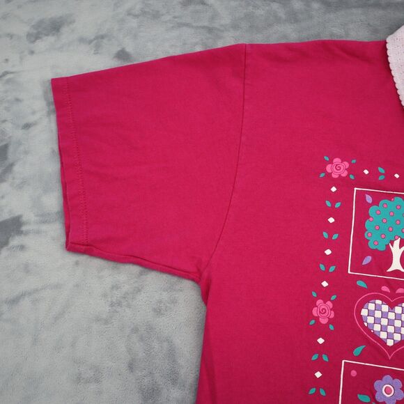 Gopher Shirt Womens L Pink Short Sleeve Collared Graphic Print Casual Outwear - Picture 10 of 15